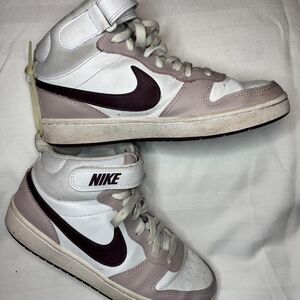Nike Big Girls Court Borough Mid 2 Casual Sneakers high tops size 6